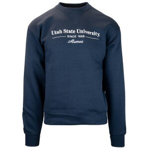 Utah state university alumni navy unisex crew sweatshirt